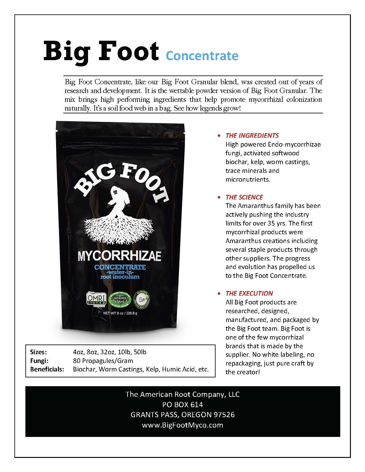 Big Foot Mycorrhizae Concentrate